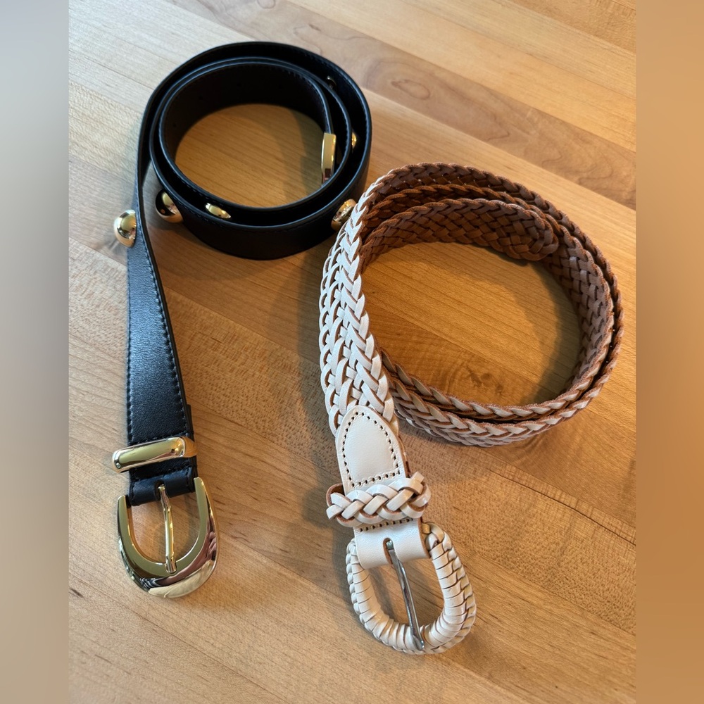 MADEWELL & MINT VELVET BELT NWOT BUNDLE OF 2 both size M/L